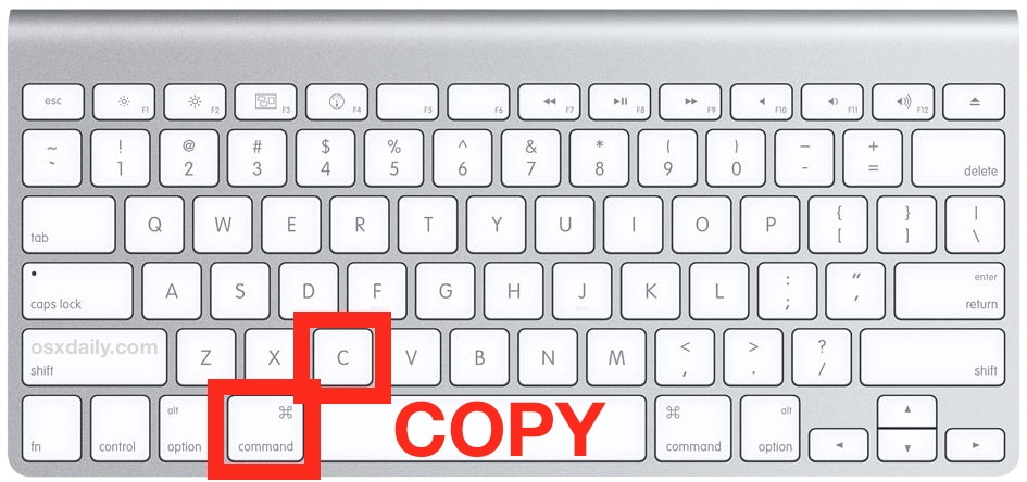 osx use ctrl-c for copy